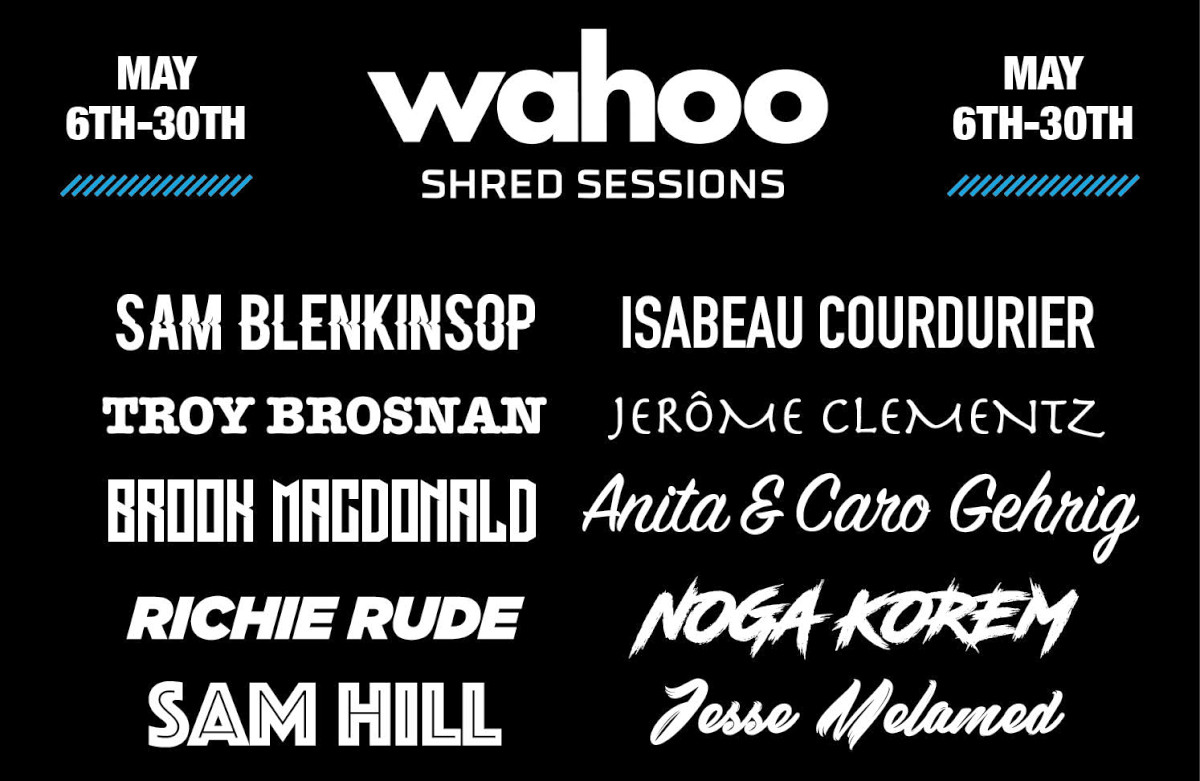 MTBプロライダーとズイフトライドを楽しめる「Wahoo Shred Sessions」が開催決定