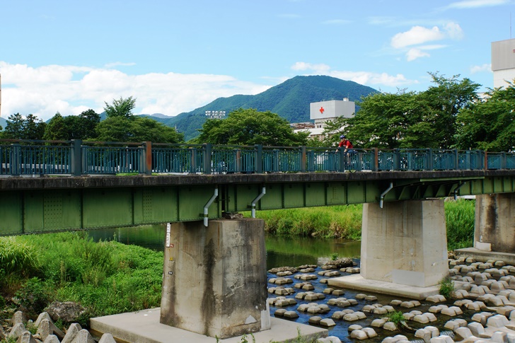 橋梁もそのまま転用されていて、列車気分でサイクリングを楽しめます(笑)