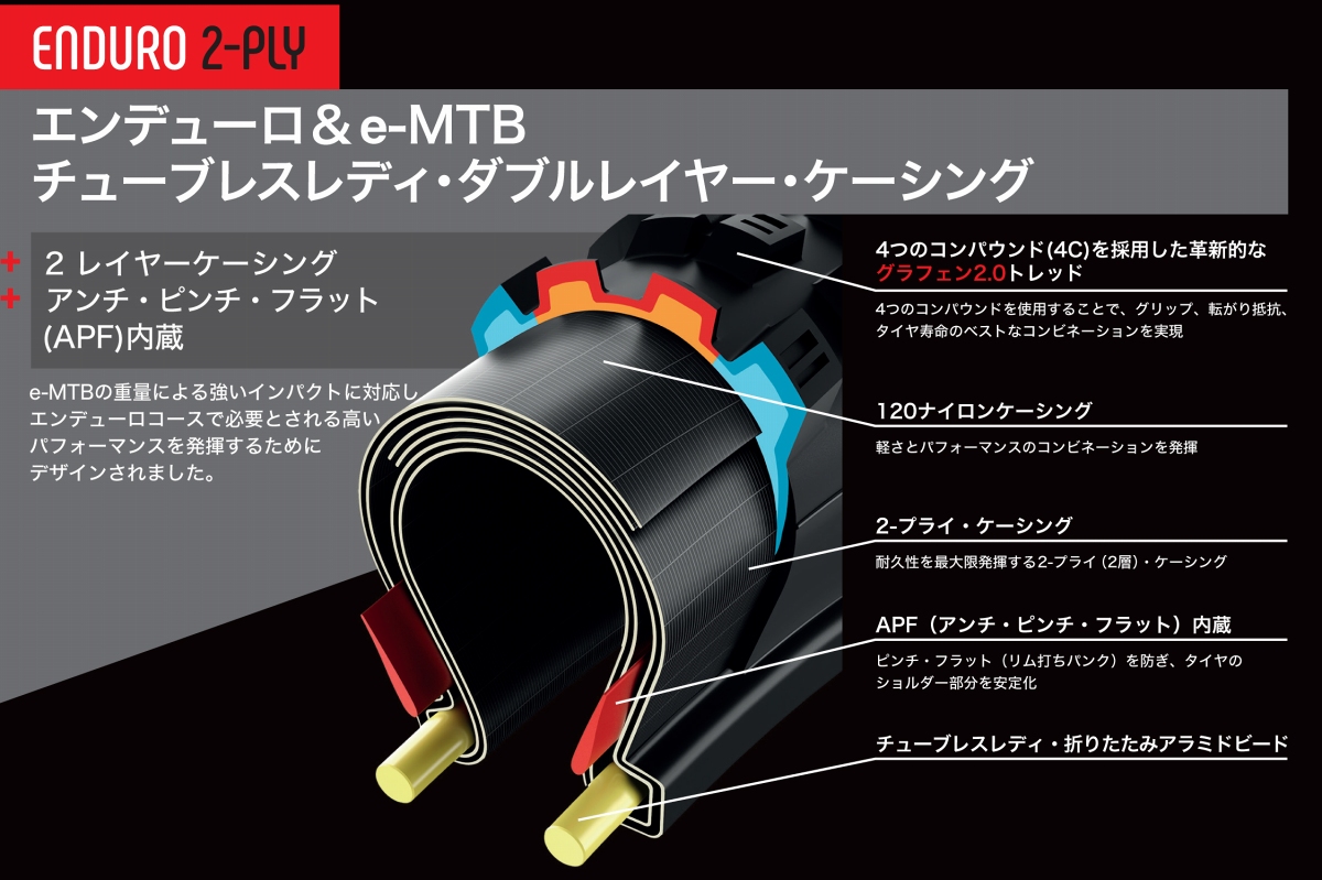 ヴィットリアのMTBケーシング概要図