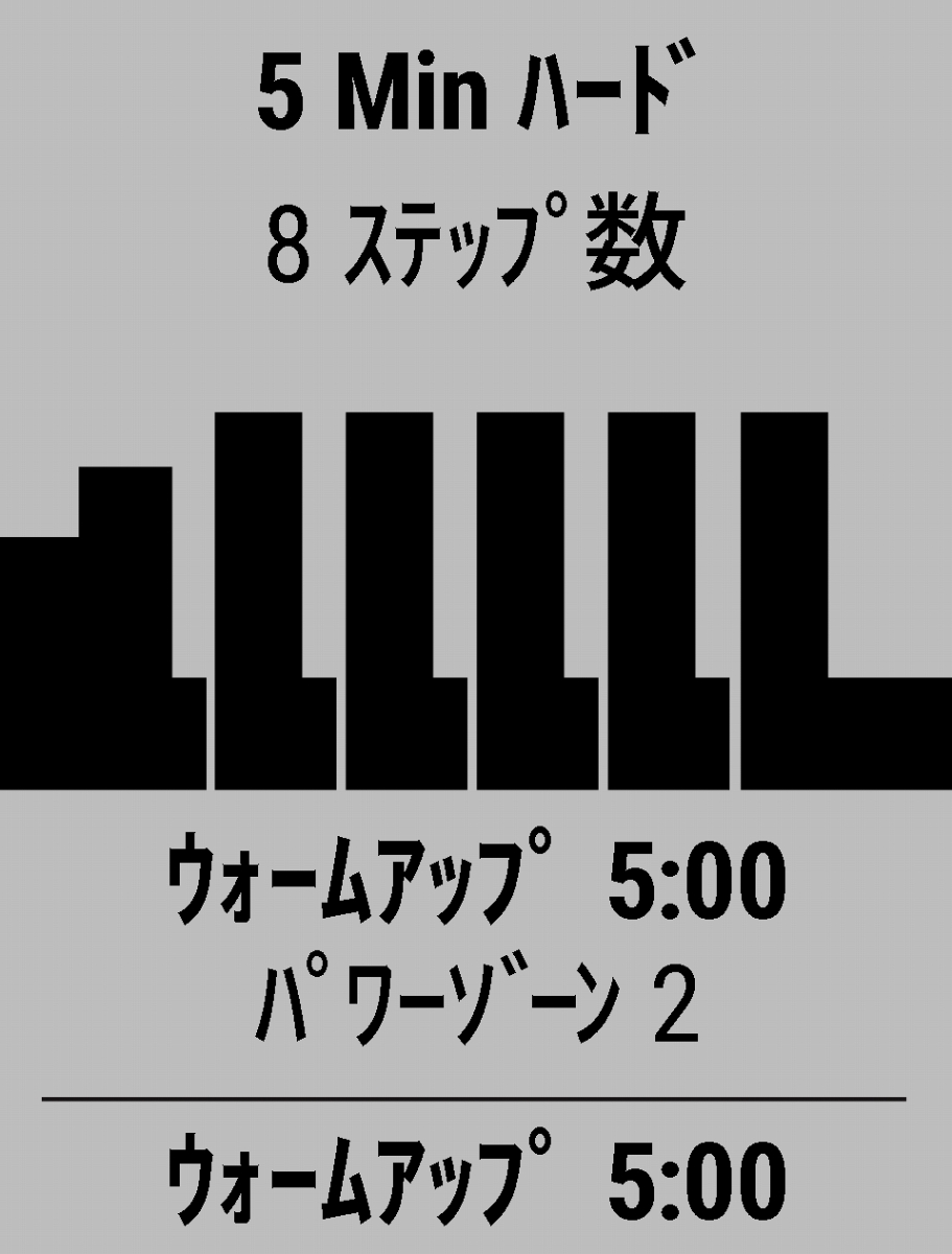 ワークアウトをデバイスに入れることが可能