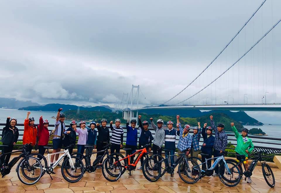 しまなみ海道を中心に推進されてきたE-BIKEアクション（写真は2019年10月）