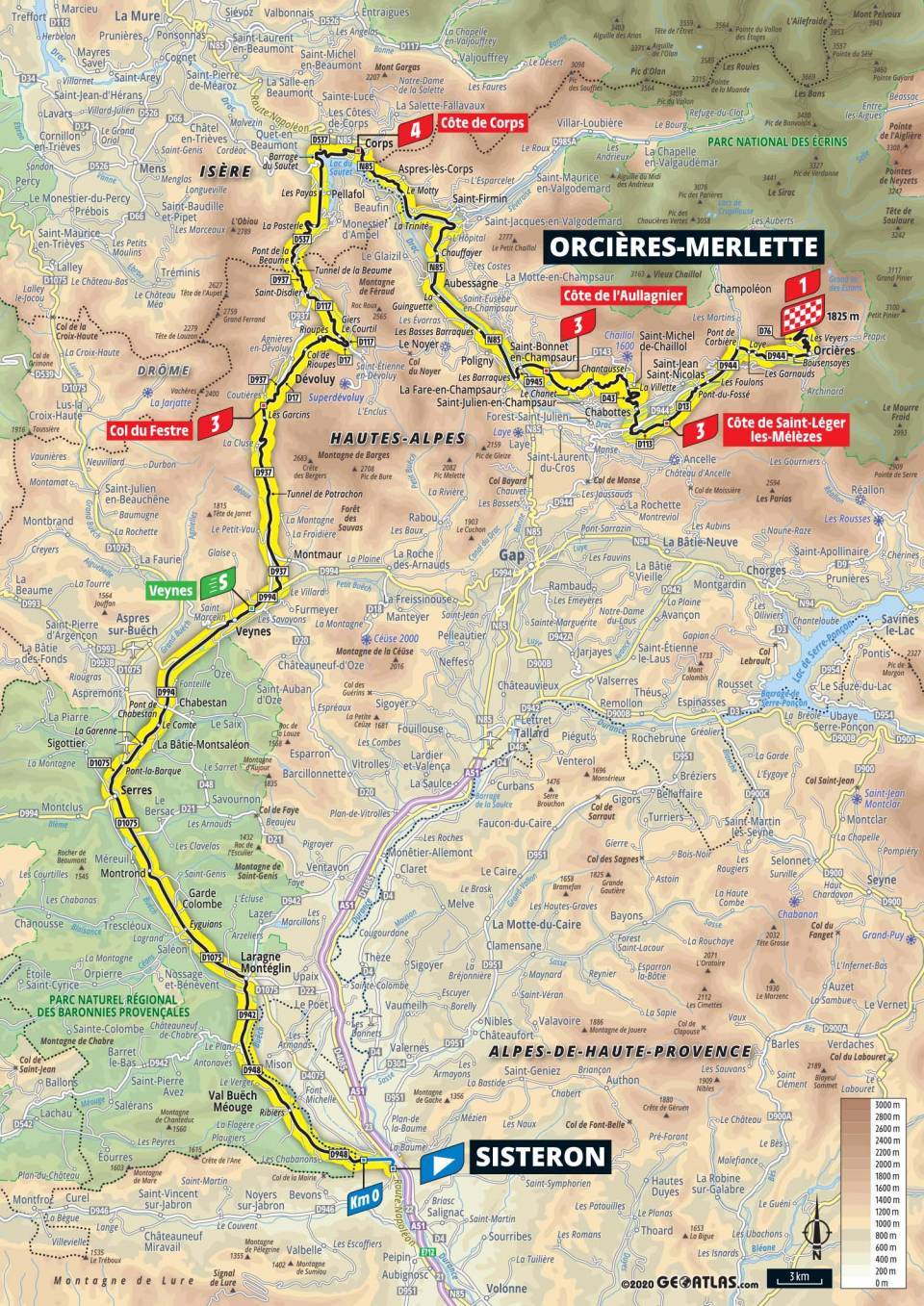 9月1日（火）第4ステージ　シストロン〜オルシエール・メルレット　160.5km