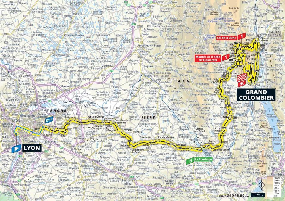 9月13日（日）第15ステージ　リヨン〜グラン・コロンビエール　174.5km