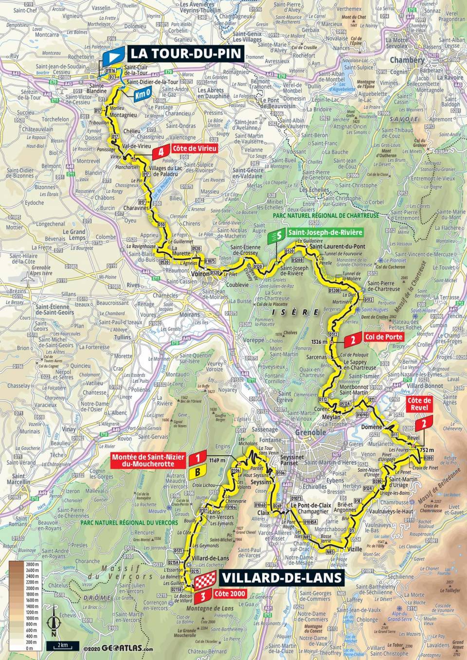 9月15日（火）第16ステージ　ラ・トゥール＝デュ＝パン〜ヴィラール＝ド＝ラン　164km