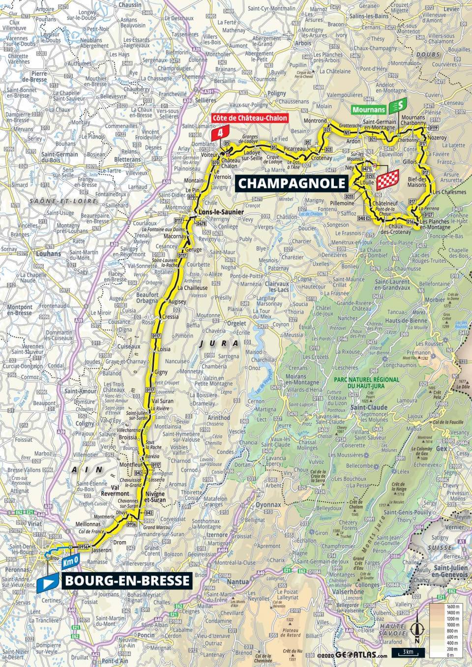 9月18日（金）第19ステージ　ブールカン＝ブレス〜シャンパニョル　166.5km