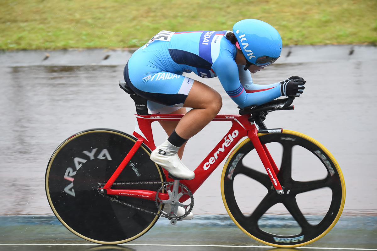 女子3kmインディヴィデュアル・パーシュート 1位 中村愛花（日本体育大学）