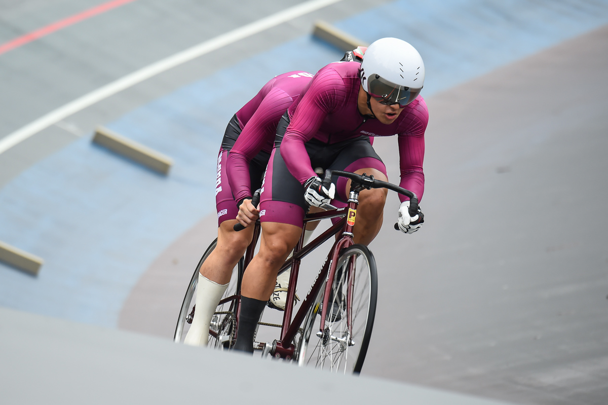 男子タンデム1kmタイムトライアル 2位 早稲田大学（安倍・川村）