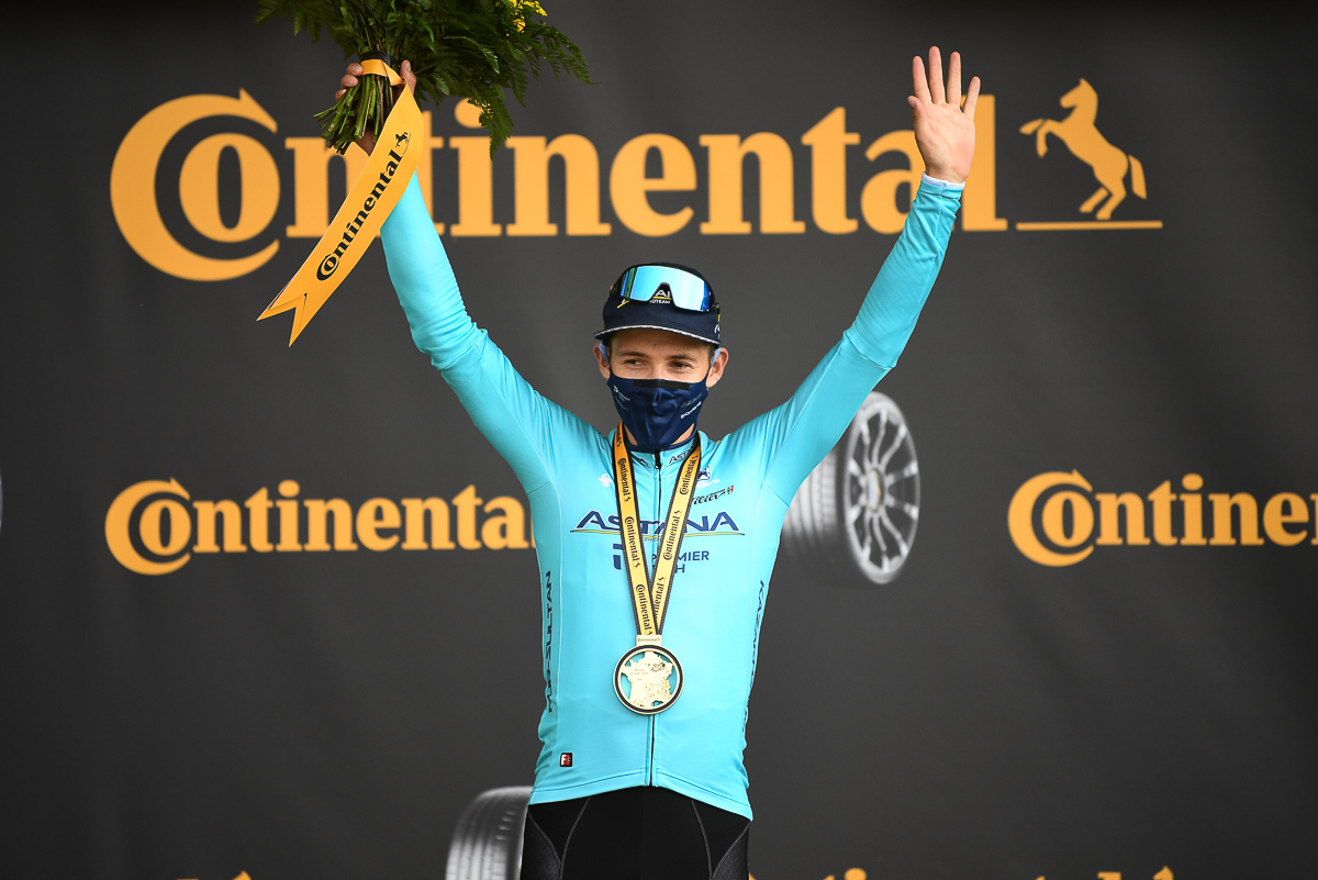 ステージ優勝を飾ったミゲルアンヘル・ロペス(コロンビア、アスタナ)