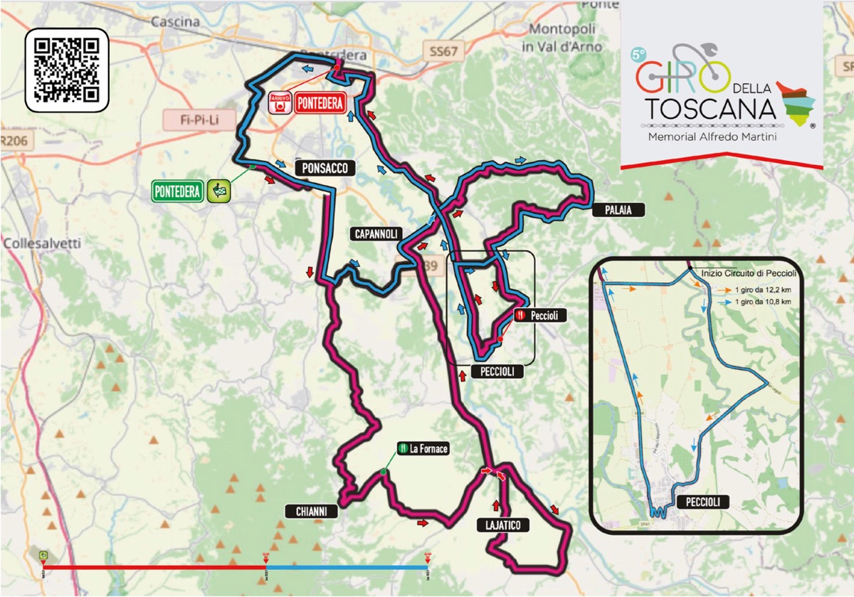 ジロ・デッラ・トスカーナ2020 コースマップ