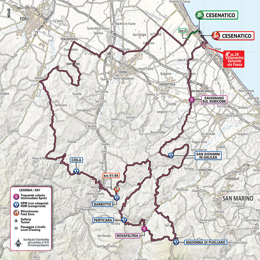 10月15日（木）第12ステージ　チェゼナティコ〜チェゼナティコ　204km　☆☆☆☆