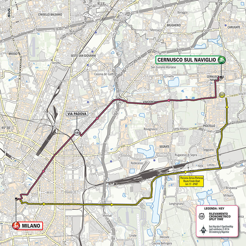 10月25日（日）第21ステージ　チェルヌスコ・スル・ナヴィリオ〜ミラノ　15.7km（個人TT）☆☆