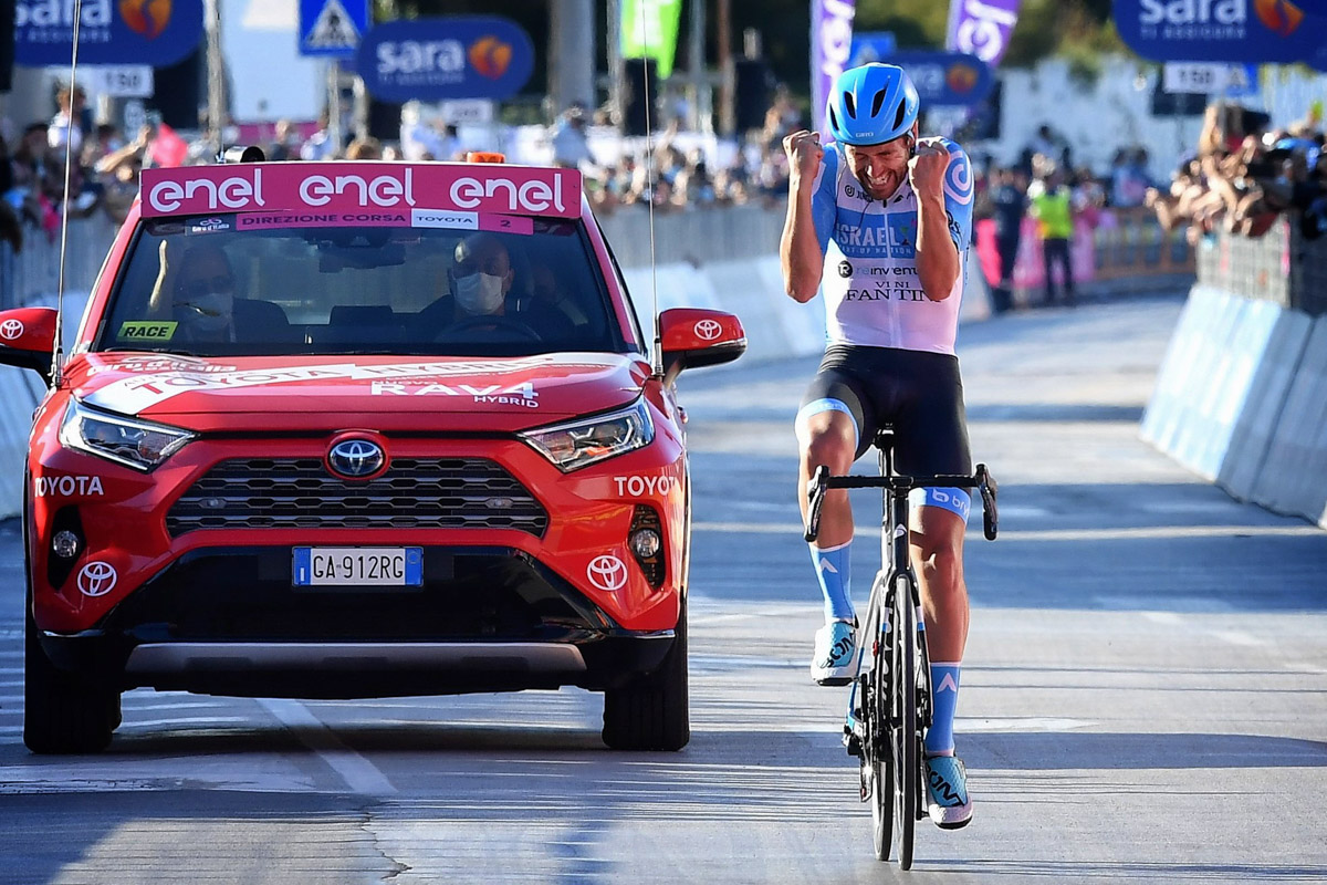 2020年ジロ・デ・イタリア第8ステージで2度目の区間優勝を挙げたアレックス・ドーセット（イギリス、当時イスラエル・スタートアップネイション）