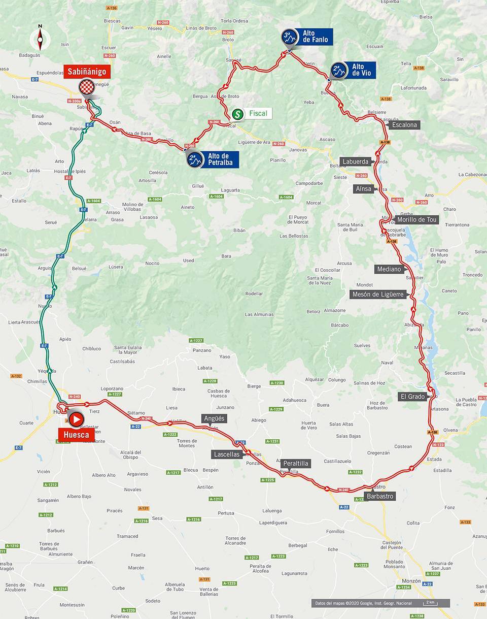 10月24日（土）第5ステージ　ウエスカ〜サビニャニゴ　184.4km