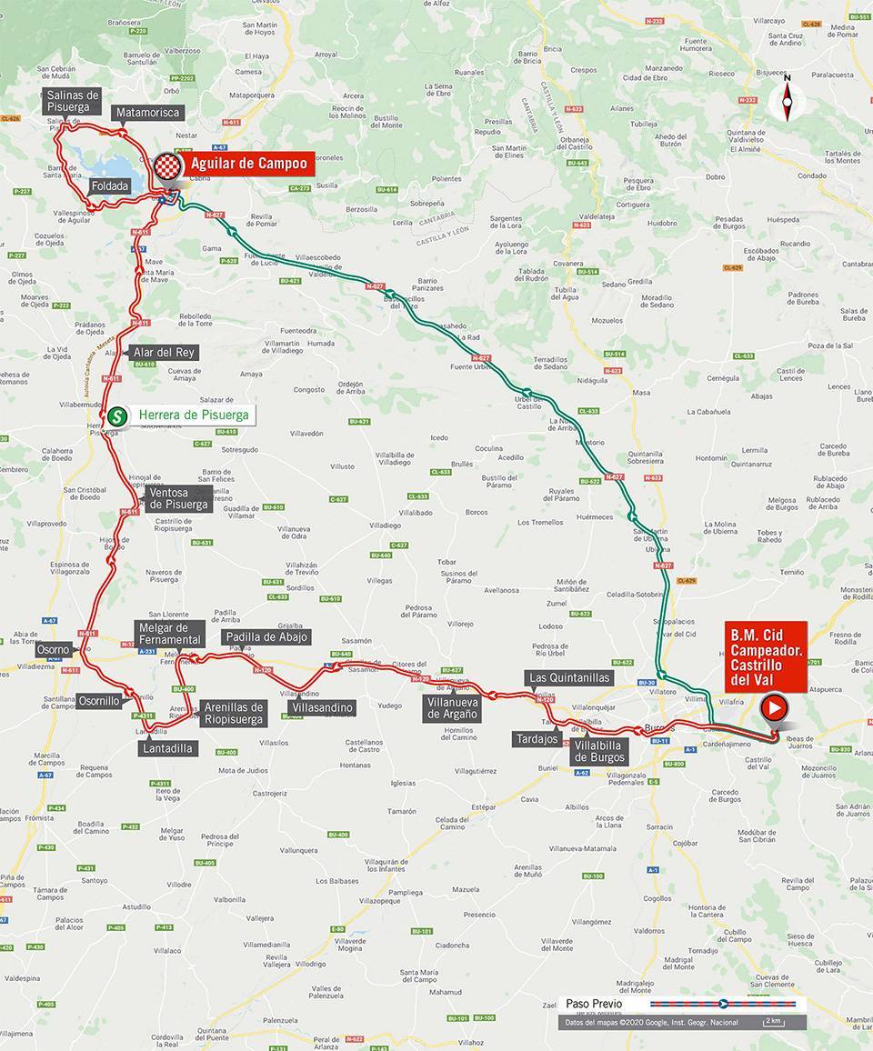 10月29日(木)第9ステージ カストリーリョ・デル・バル〜アギラル・デ・カンポー 157.7km