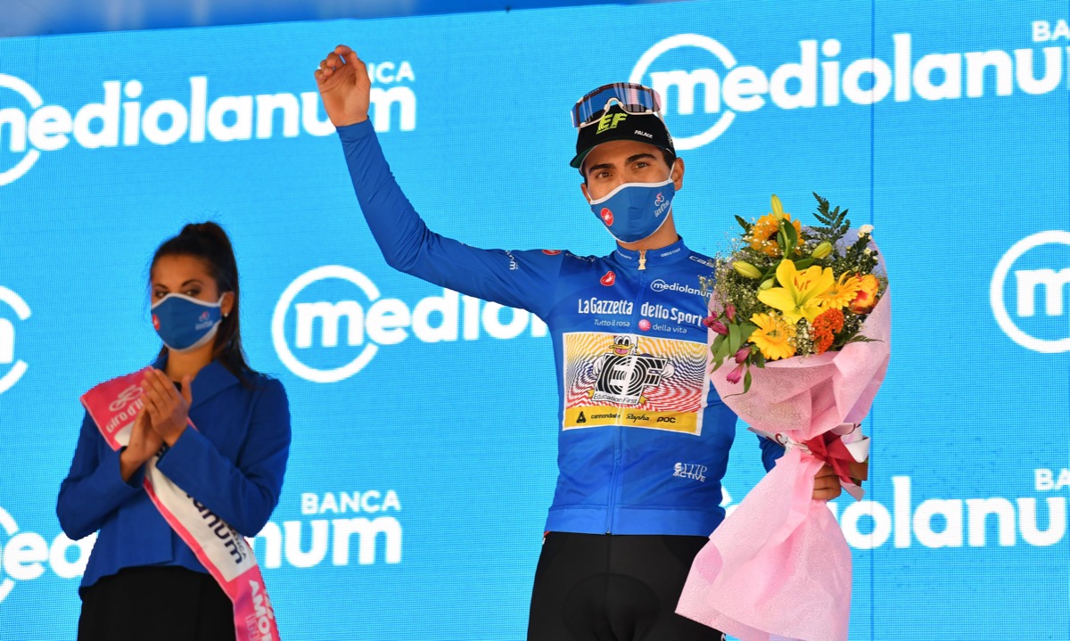 2020年ジロ・デ・イタリアで山岳賞を獲得したルーベン・ゲレイロ（ポルトガル、当時EFプロサイクリング）
