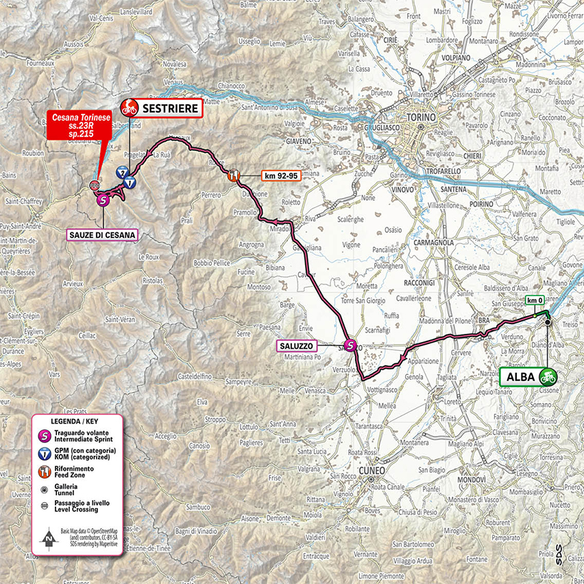 10月24日(土)第20ステージ アルバ〜セストリエーレ 190km(山頂)☆☆☆☆☆