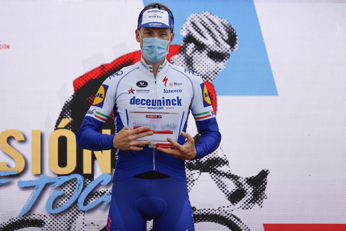 ブエルタ通算3勝目を挙げたサム・ベネット(アイルランド、ドゥクーニンク・クイックステップ)
