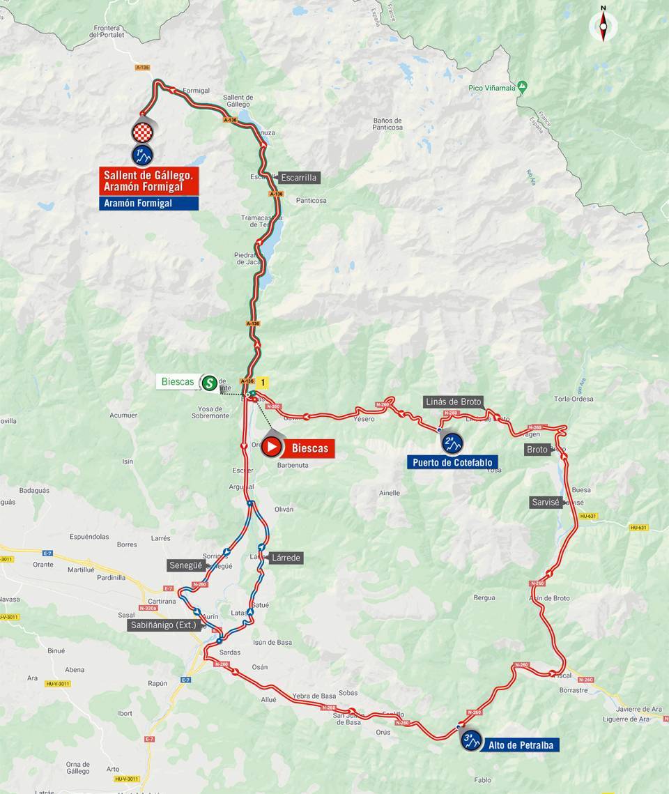 10月25日（日）第6ステージ（新）　ビエスカス〜アラモン・フォルミガル　146.6km