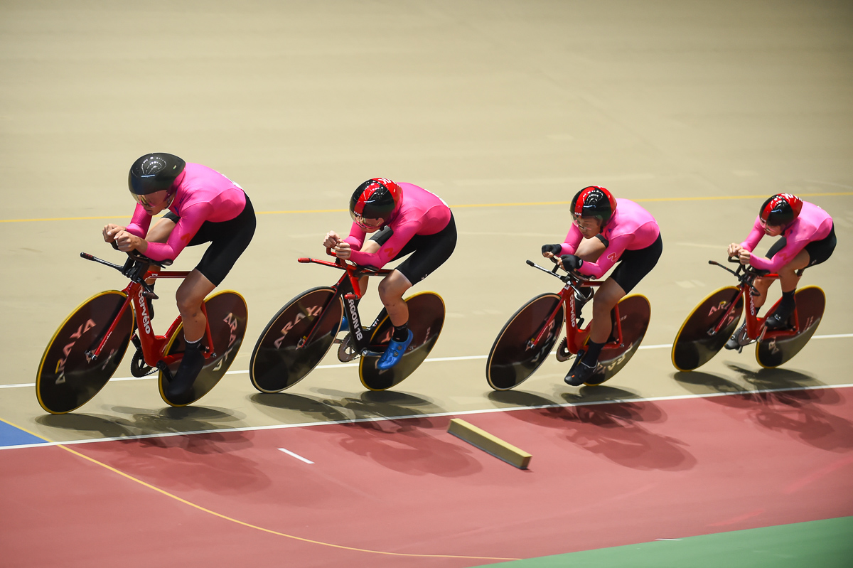 男子チームパーシュート3位　日本大学（写真は予選時）