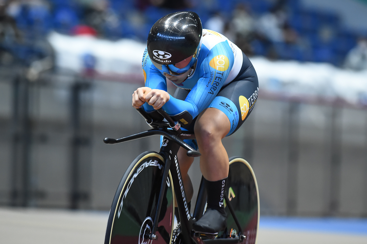 女子3km個人パーシュート決勝　後半にペースを上げて逆転した梶原悠未（筑波大学大学院）