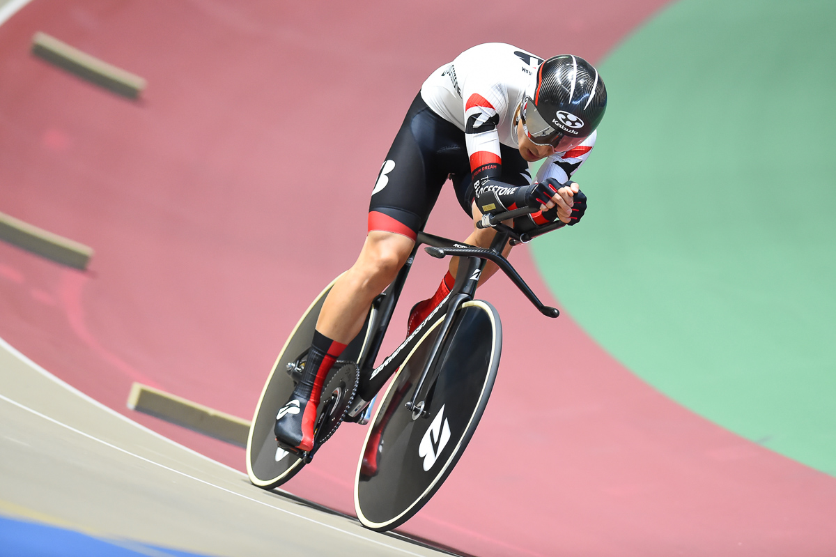 男子4km個人パーシュート優勝　近谷涼（チームブリヂストンサイクリング　写真は予選時）