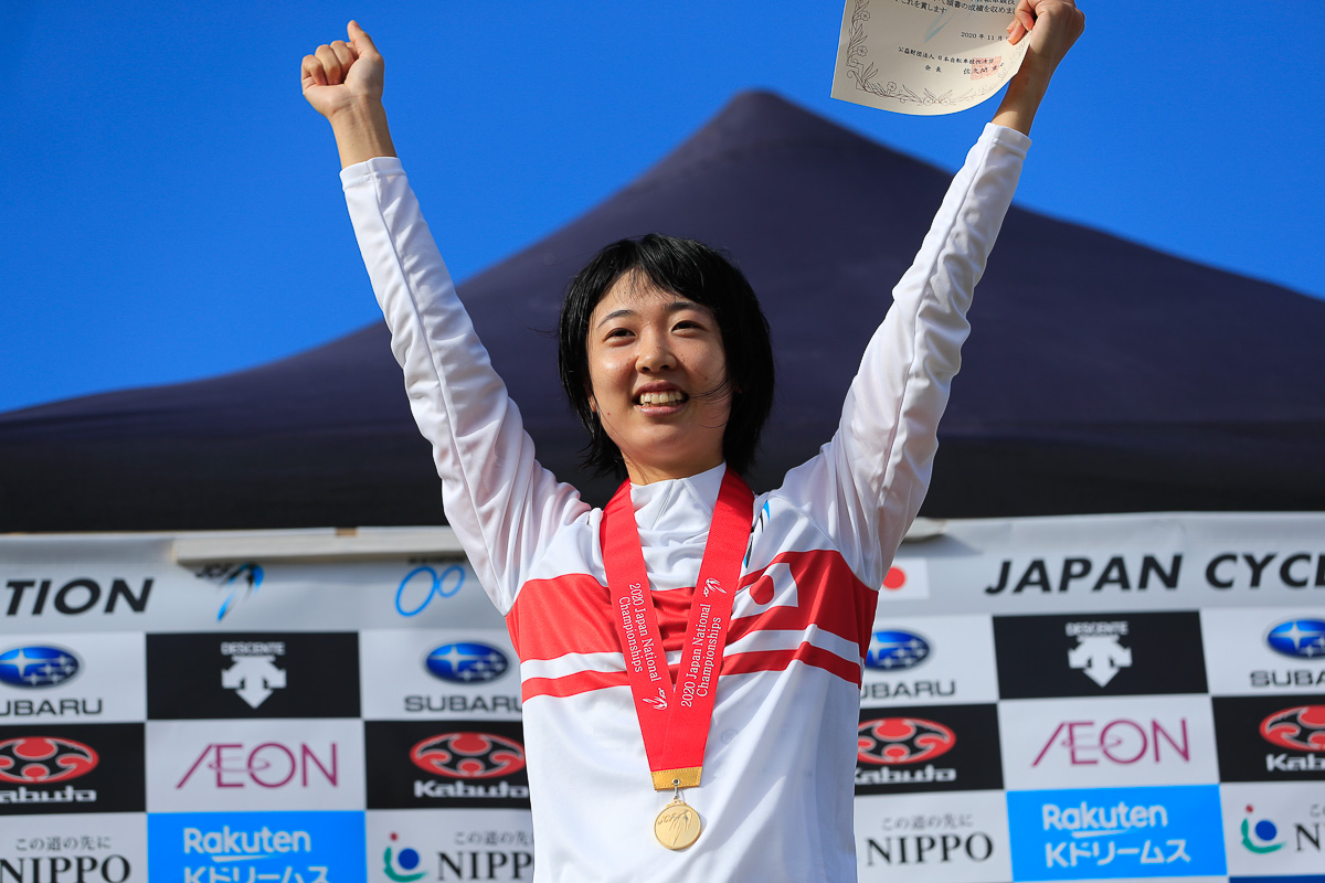 WomenU23優勝の川口うらら（FUKAYA RACING）