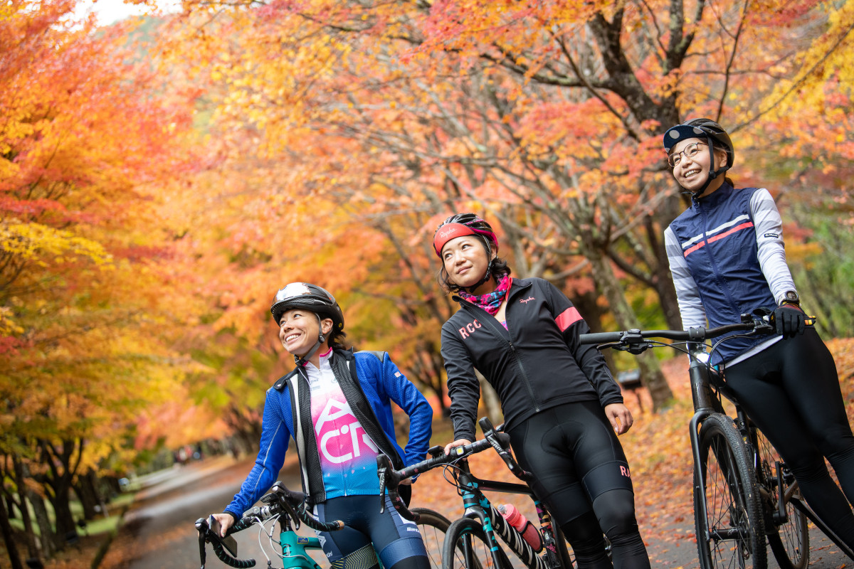 もみじ湖の奥側にはもっとたくさんの紅葉が！そこまで激しい登りではないので、紅葉シーズンにはオススメです