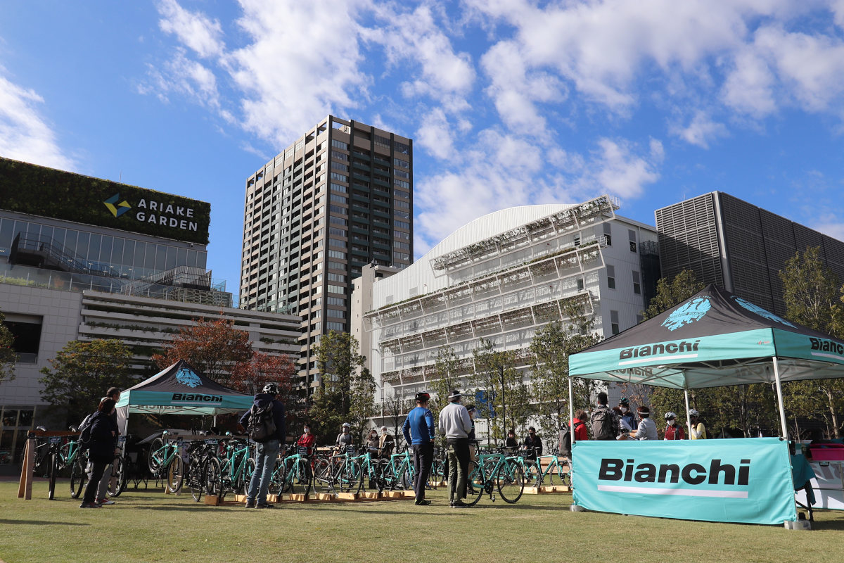 東京都江東区にある有明ガ―デンで開催されたビアンキの2021モデル試乗会