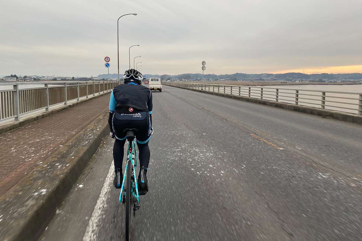 とうとうあと20km。気を緩めず慎重に走る