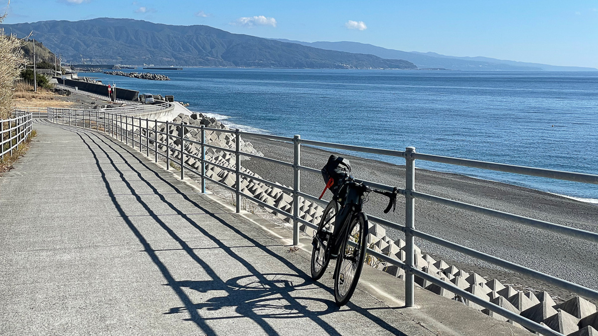 完成している区間の自転車道路はこの気持ちよさだ