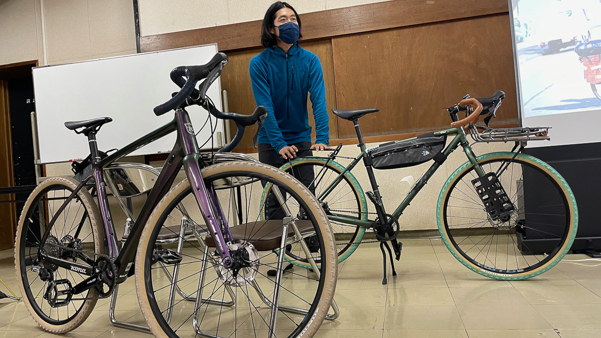 西川さんがバイクパッキング旅行に使うバイク2台も公開してくれた