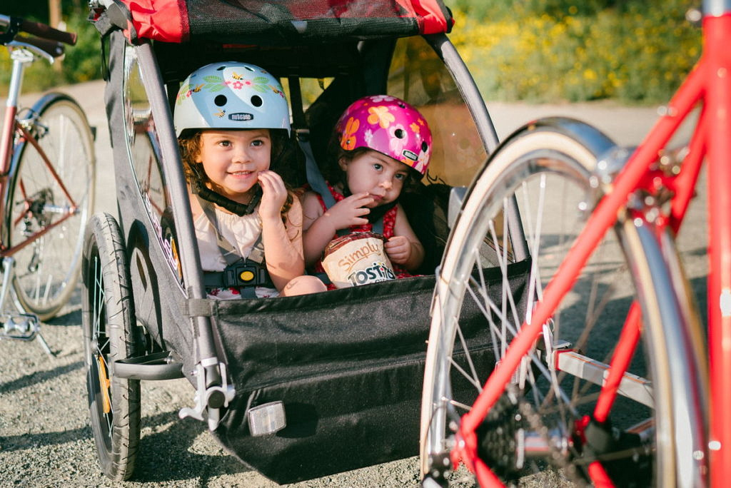 バーレーの自転車用ベビーカーやトレーラーをお持ち込みの自転車に取付けての試乗も可能