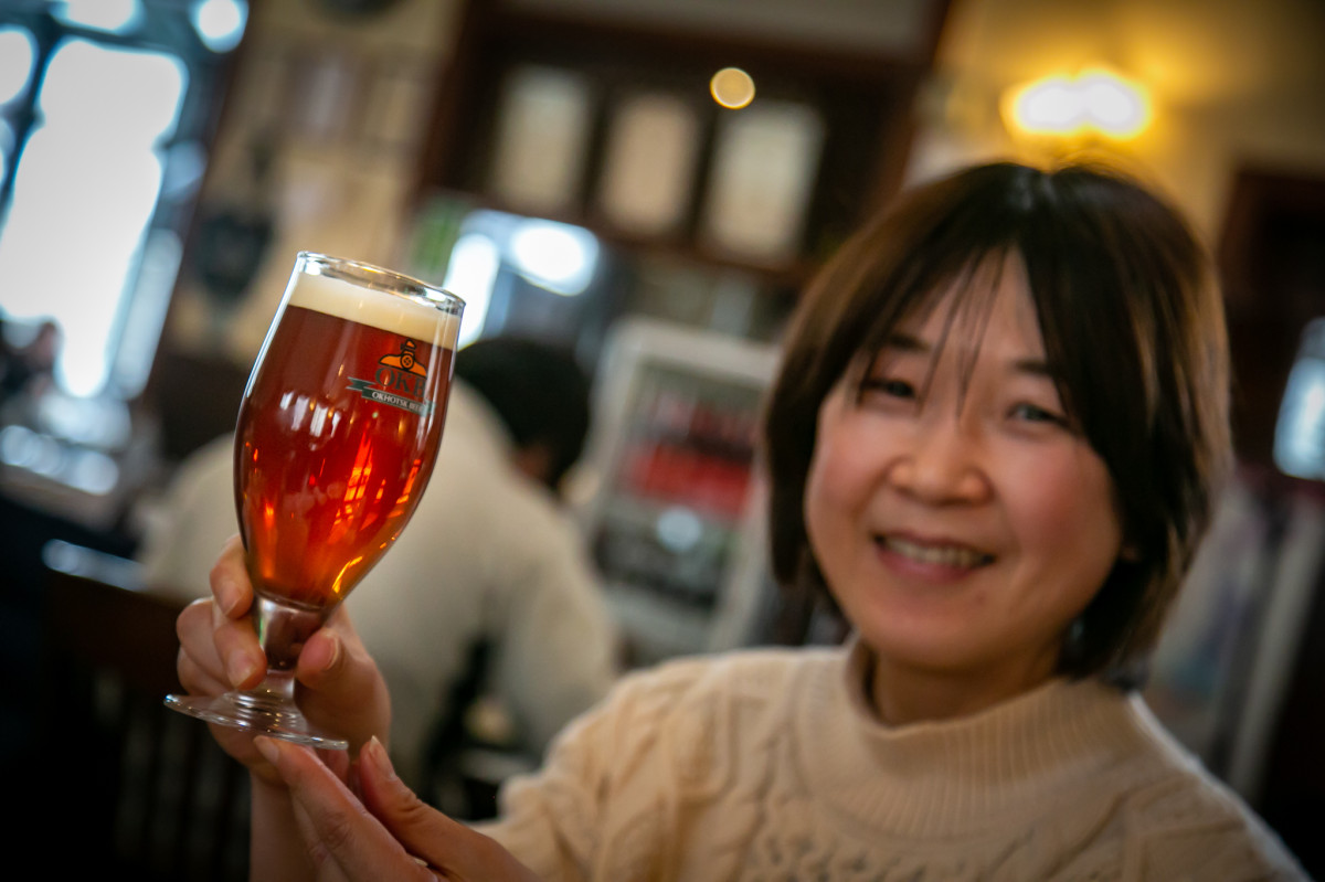 この場でしか飲めないオホーツクビールの無濾過仕様