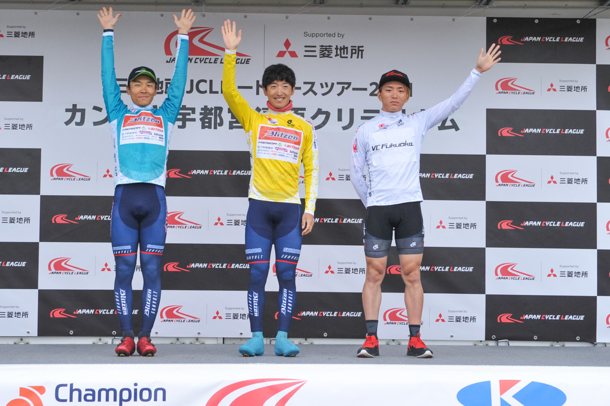 ツアーリーダーのマイヨプリエと23歳未満で争われるマイヨエスポワールは増田成幸(宇都宮ブリッツェン)と本多晴飛(VC福岡)がそれぞれキープ。スプリント賞ジャージのマイヨラファールは優勝した小野寺玲(宇都宮ブリッツェン)に移った