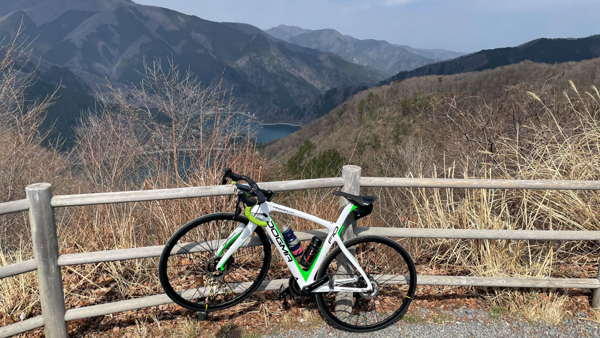 風張峠(1,147m)を含む奥多摩周遊道路ライドもKSYRIUM SLで走った