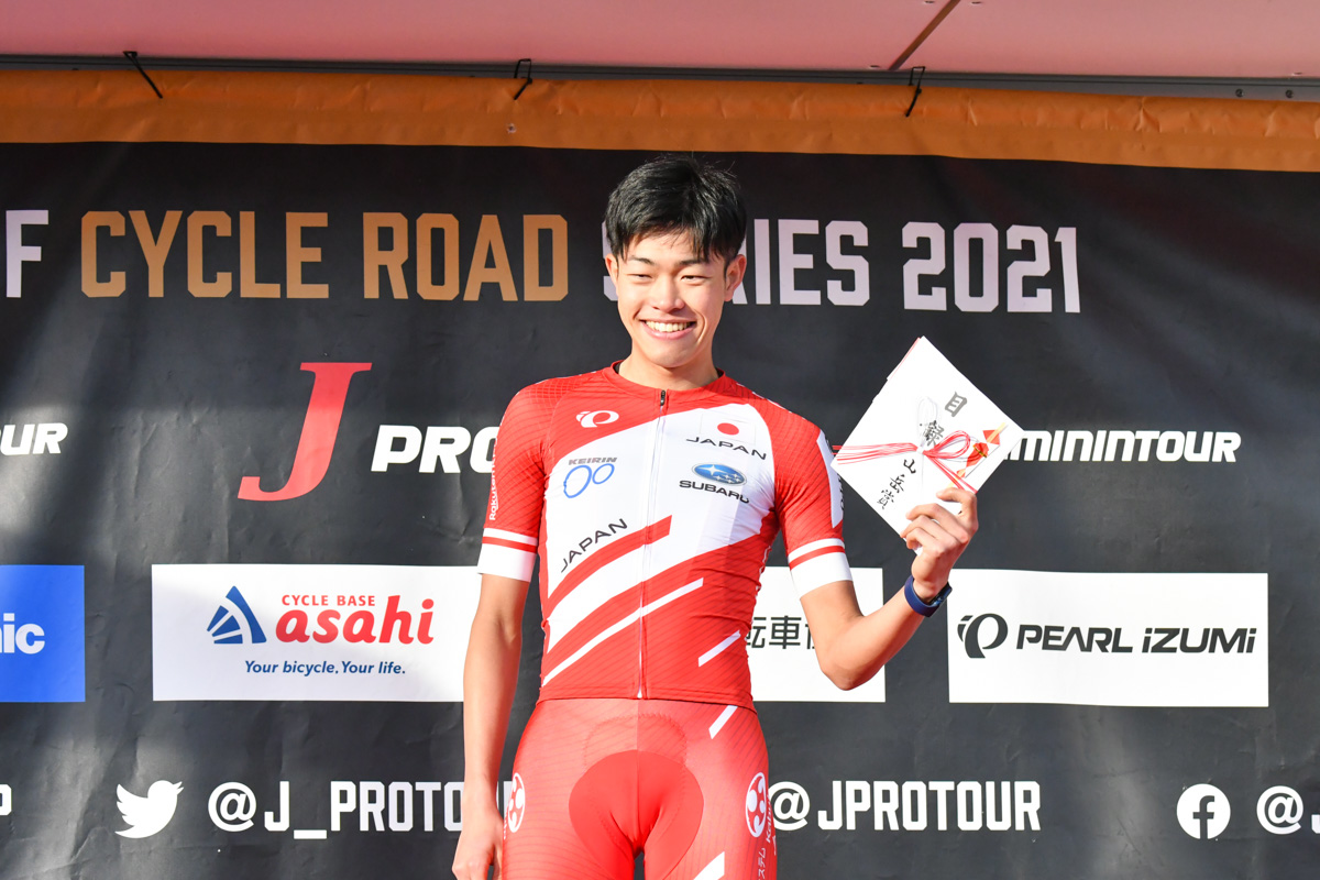 積極的な走りで山岳賞を獲得した平井光介(JCF強化指定選抜チーム)