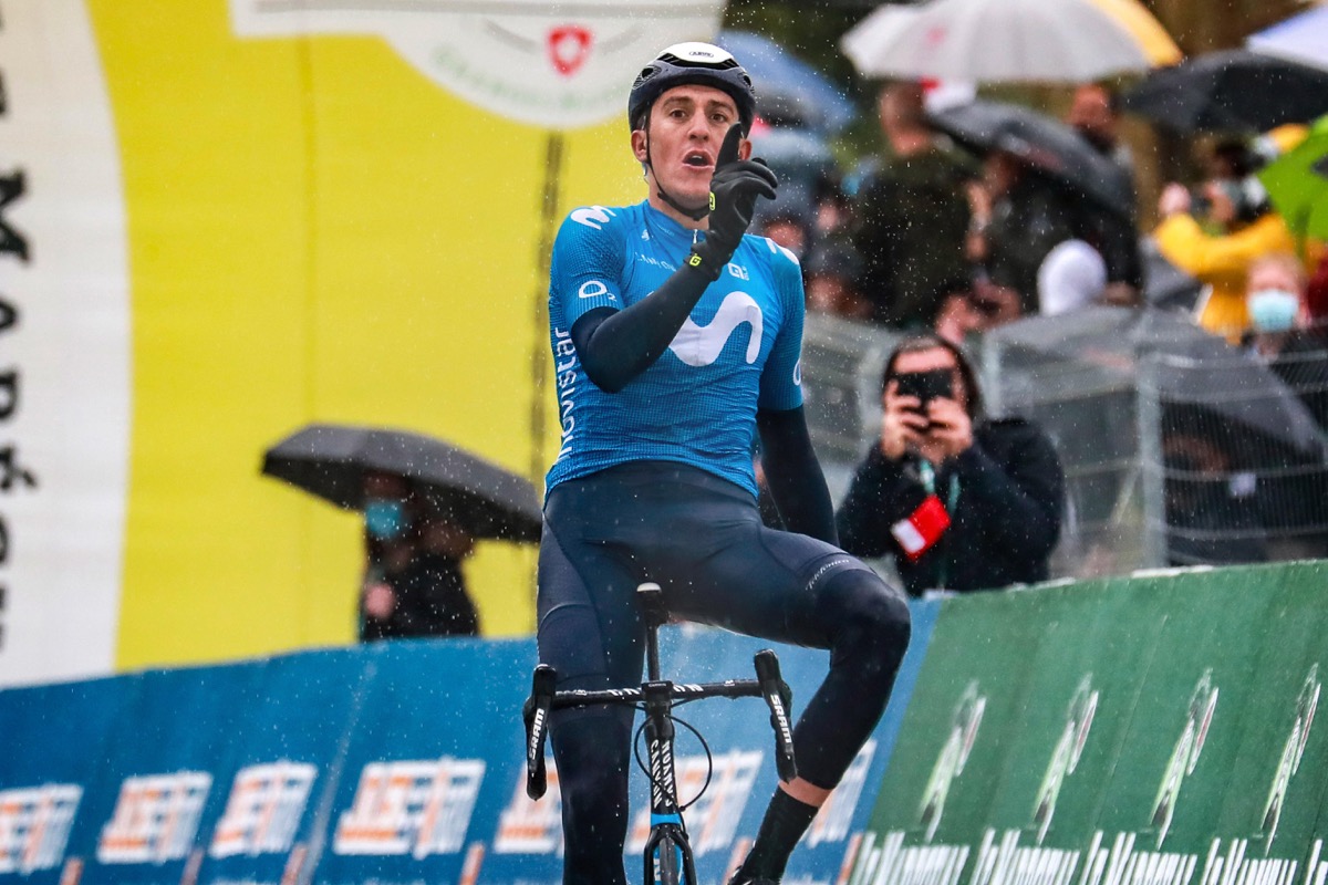 10kmの単独アタックを成功させたマルク・ソレル(スペイン、モビスター)