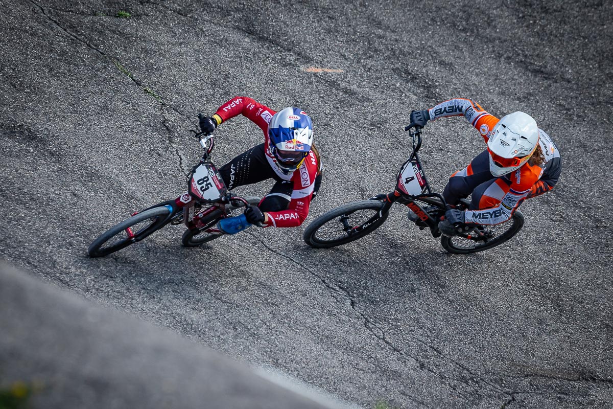 BMX女子エリートを走る畠山紗英(日本体育大学)