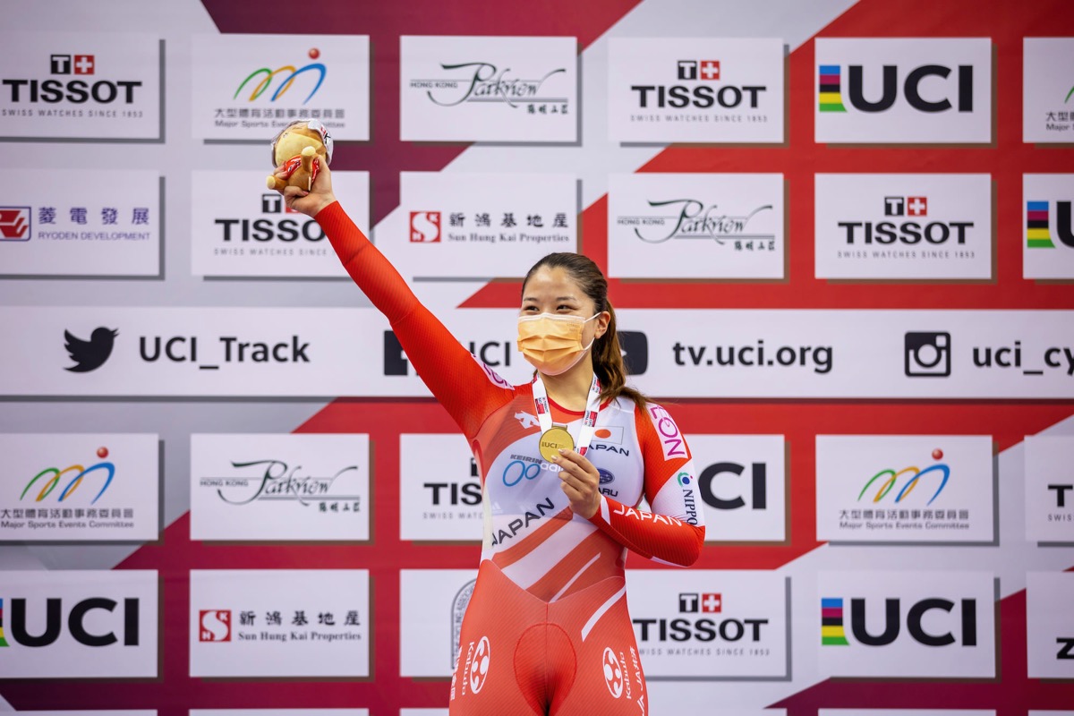 ネイションズカップ(旧ワールドカップ)での女子ケイリン日本人初制覇を遂げた小林優香(ドリームシーカーレーシングチーム/JPCU福岡)