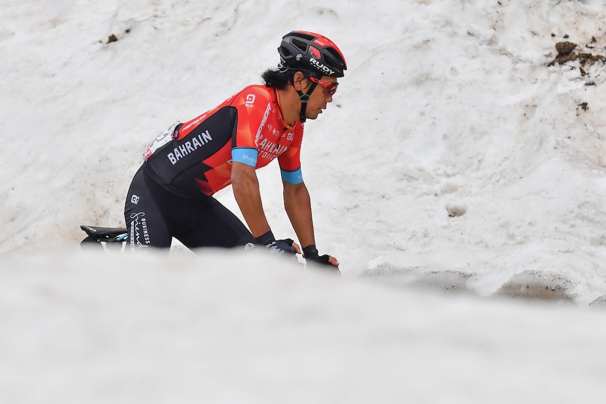 連日厳しい山岳が登場することで知られるジロ・デ・イタリアを完走した新城幸也(バーレーン・ヴィクトリアス)