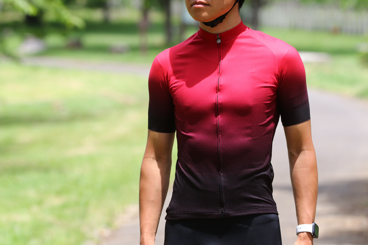 アソス MILLE GT SUMMER SS JERSEY C2 SHIFTER（VIGNACCIA RED）