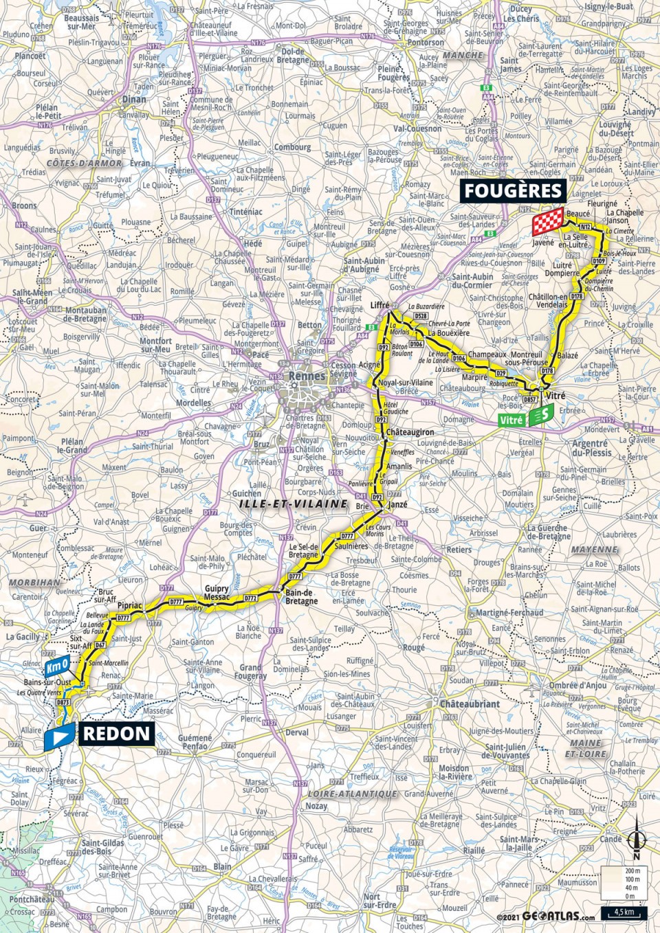 6月29日（火）第4ステージ　ルドン〜フジェール　150.4km