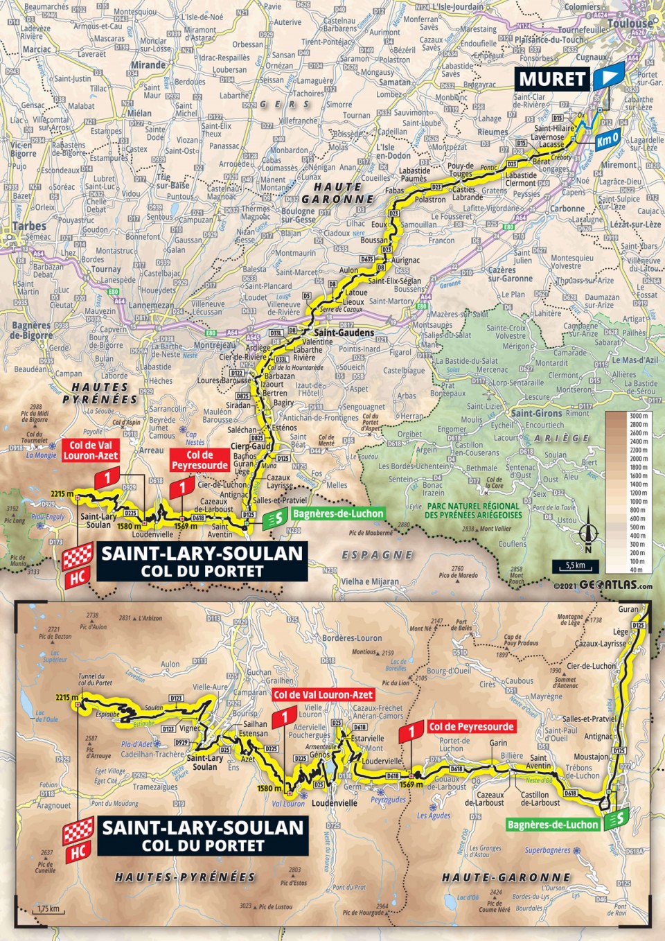 7月14日（水）第17ステージ　ミュレ〜サン＝ラリ＝スラン コル・デュ・ポルテ　178.4km