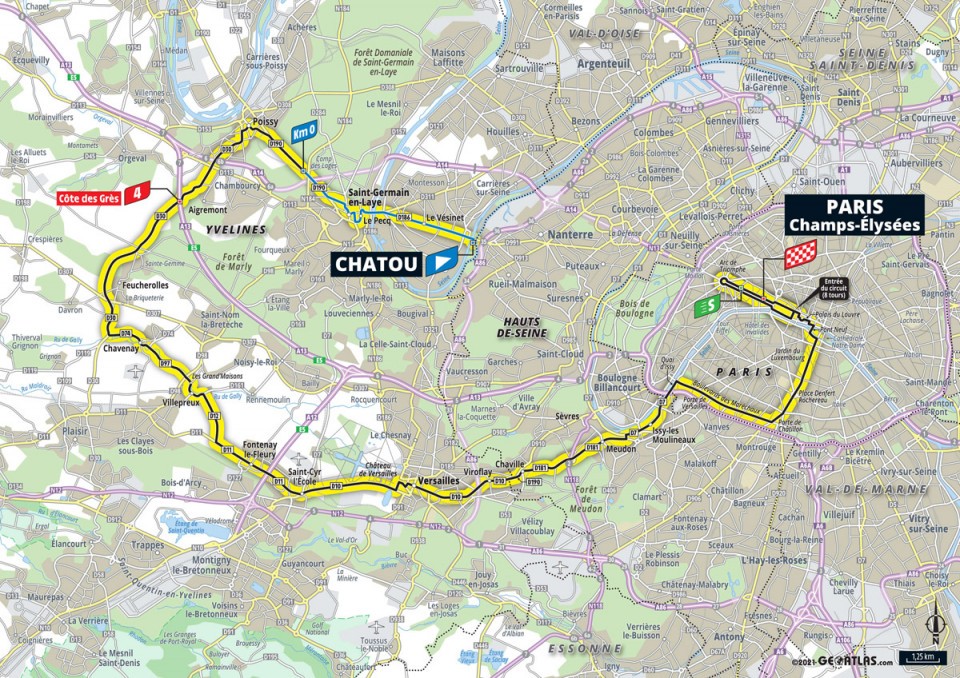 7月18日（日）第21ステージ　シャトゥ〜パリ シャンゼリゼ　108.4km