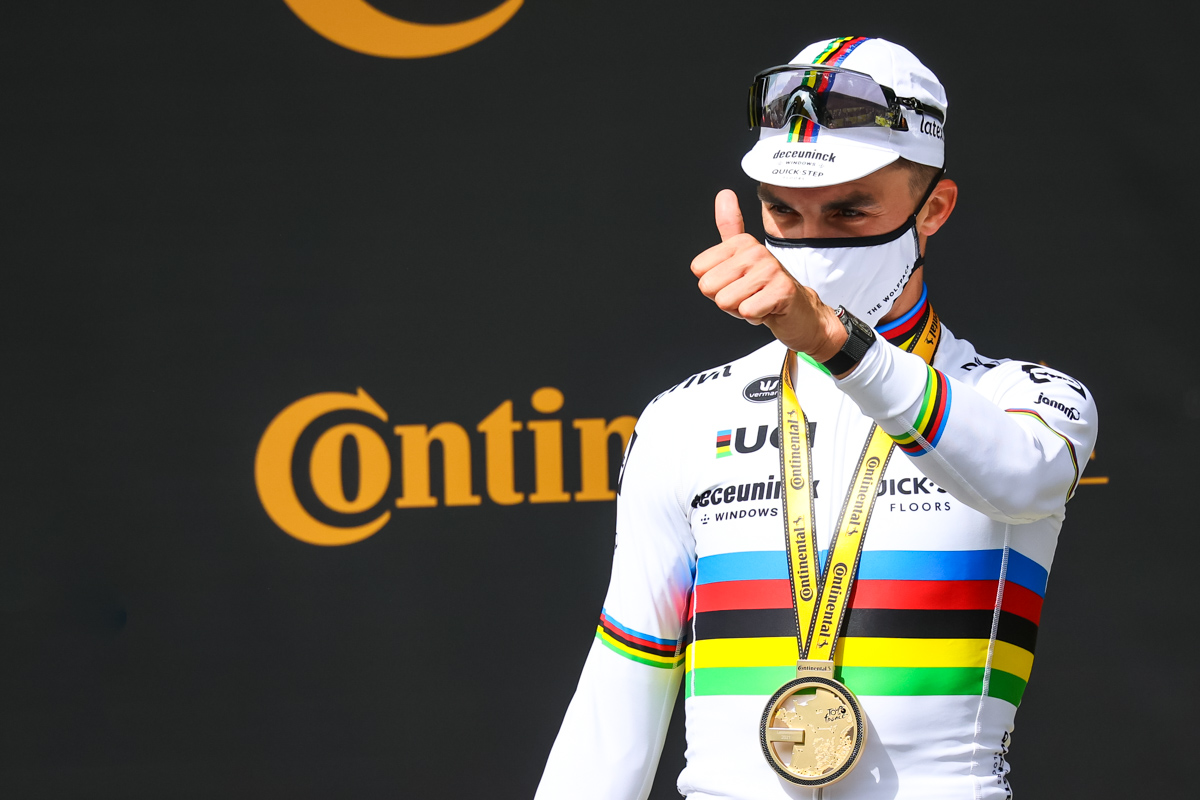 第1ステージを制したジュリアン・アラフィリップ(フランス、ドゥクーニンク・クイックステップ)