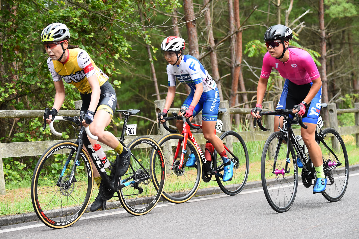 女子　レース中盤までに3名に絞られる