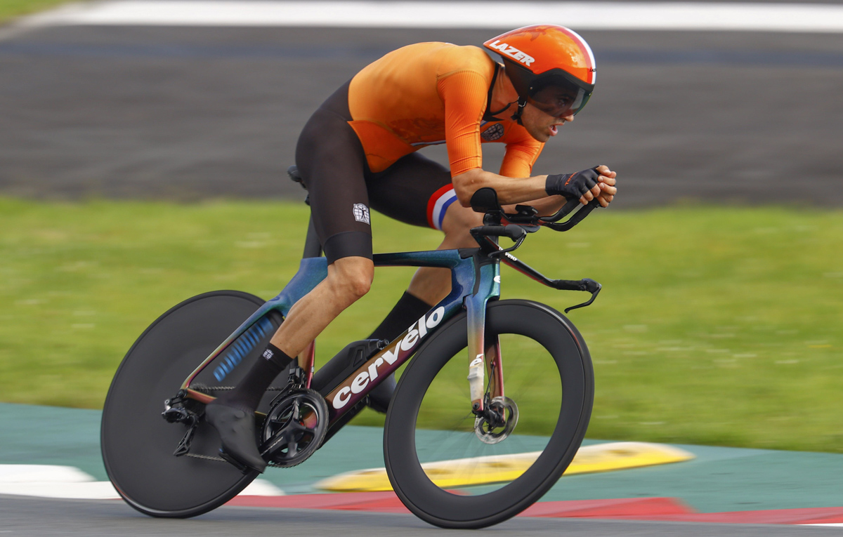ログリッチから1分01秒遅れの2位に入ったトム・デュムラン(オランダ)