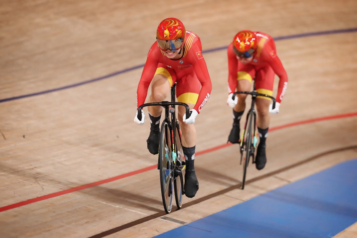 女子チームスプリント　中国が世界記録で優勝