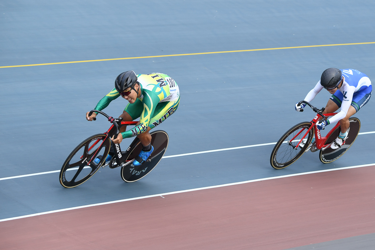 男子スプリント決勝　伊藤京介（日本大学 /三重県自転車競技連盟）が2本連取で優勝