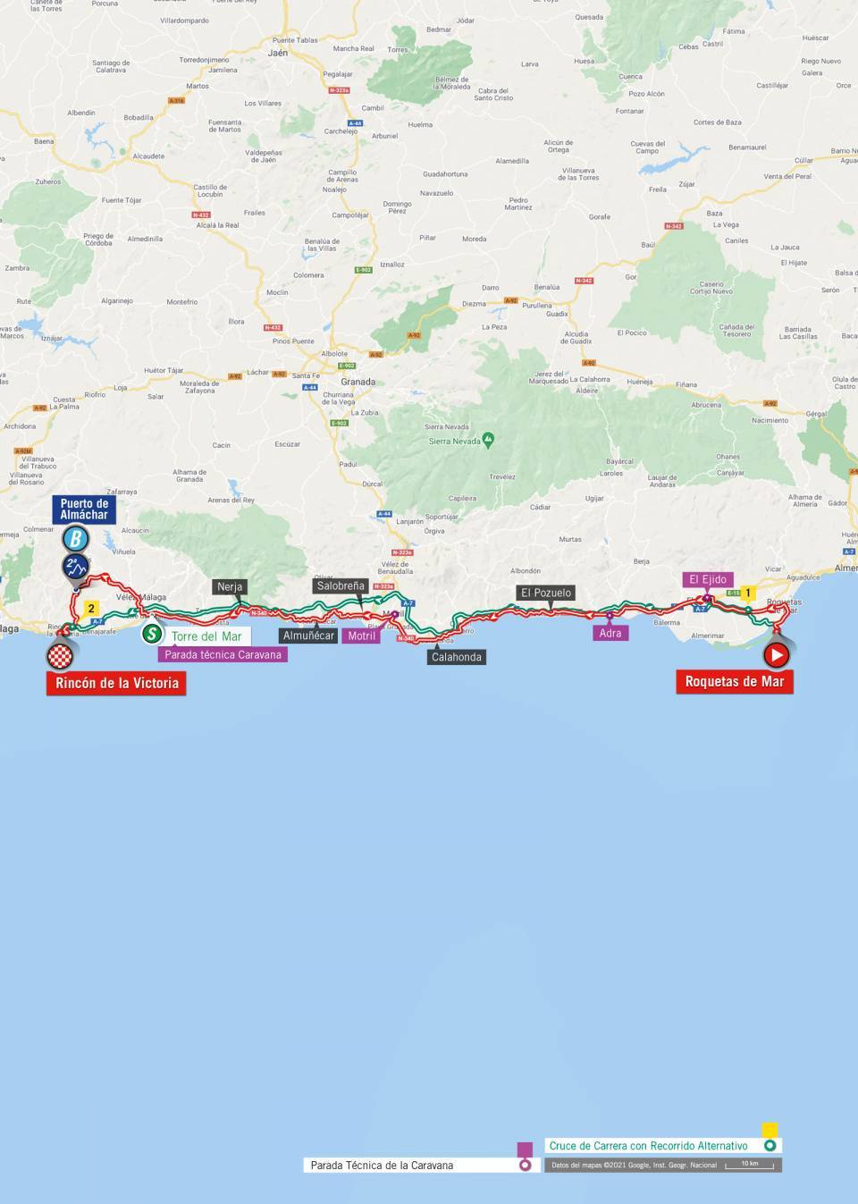 8月24日(火)第10ステージ ロケタス・デ・マル〜リンコン・デ・ラ・ビクトリア 190.3km
